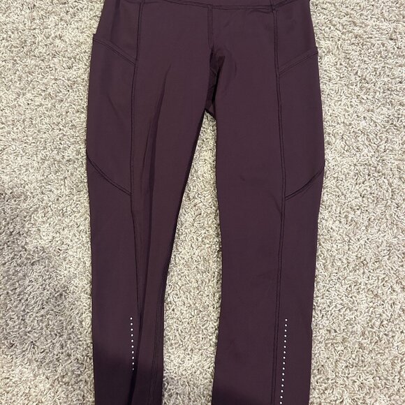 Lululemon Fast and Free Reflective High-Rise Crop 19" - Picture 2 of 3
